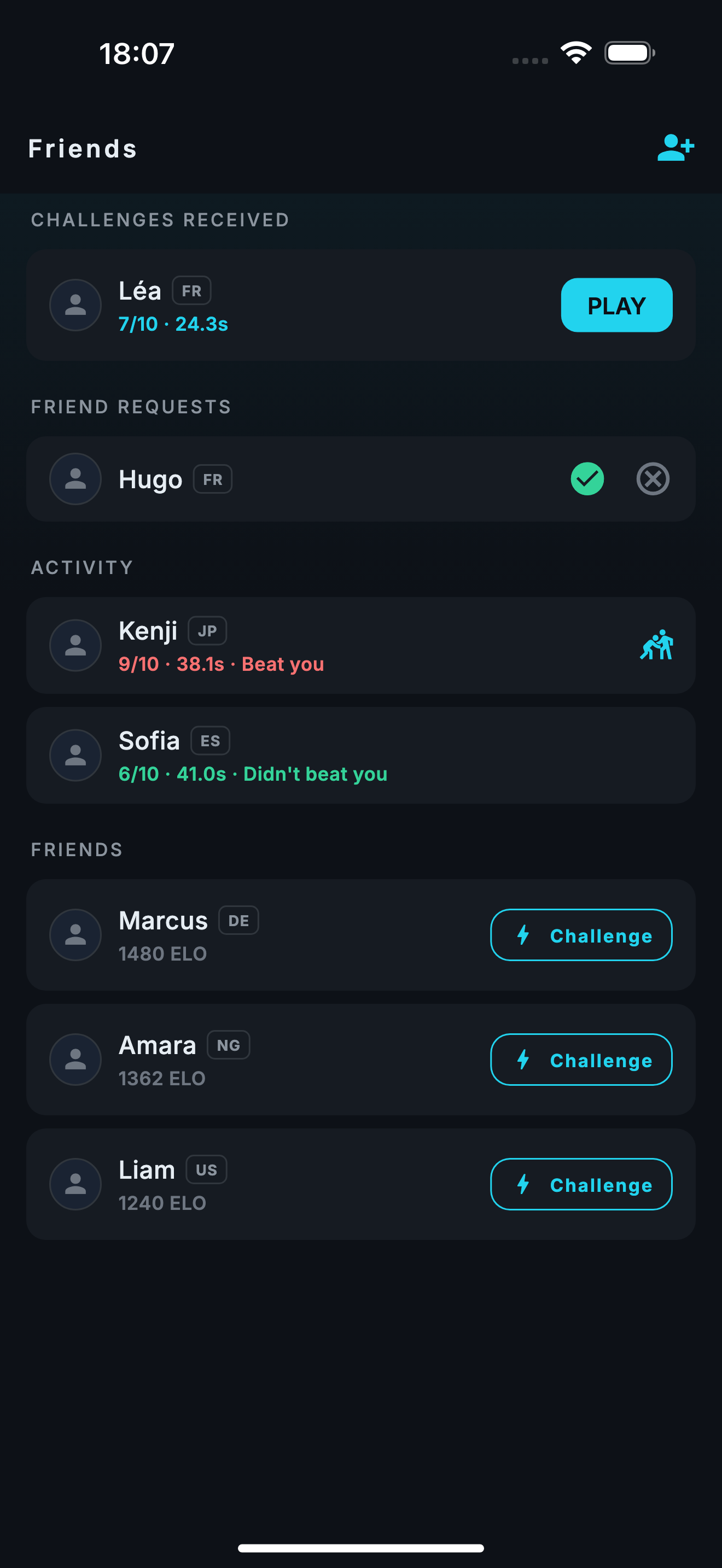 Challenge your friends